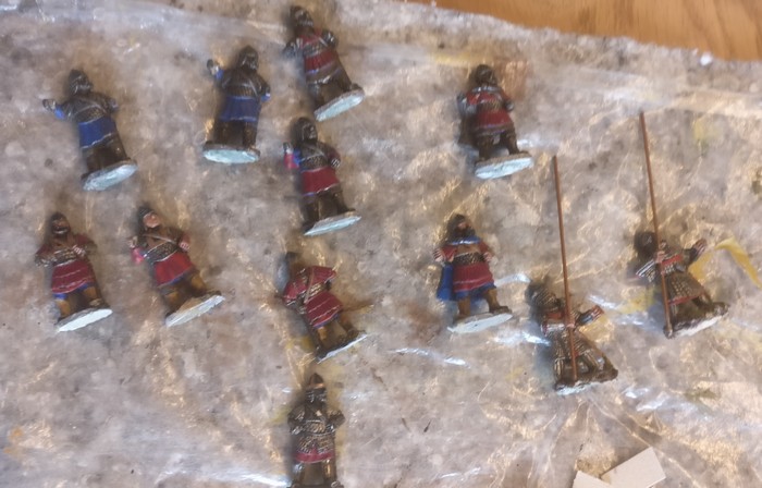 12 Byzantiner in 28mm für meine SAGA-Armee.