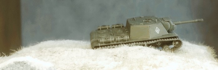 Das SU-152 im tiefen Schnee in Shturmigrad.