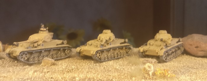 Die drei Panzer IV Ausf. F2 der 4./Panzerregiment 5 der 21. Panzerdivision, Oktober 1942 vor El Alamein