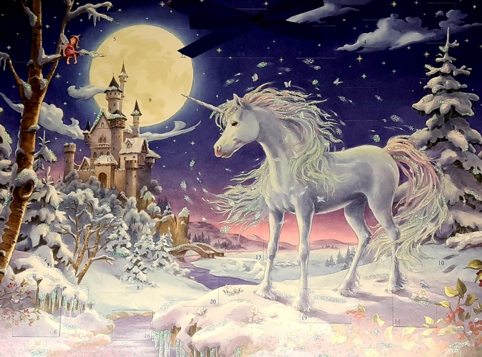 Der unikornische Adventskalender. Standesgemäß, wenngleich das Unicorn nicht so pink ist, wie es sein könnte. But: nothing to be concerned about...