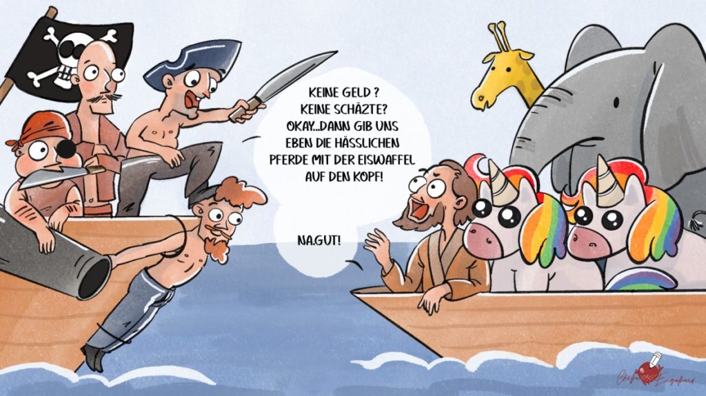 Neulich auf der Arche Noah... (Künstlerin: Chilja Engelhard)