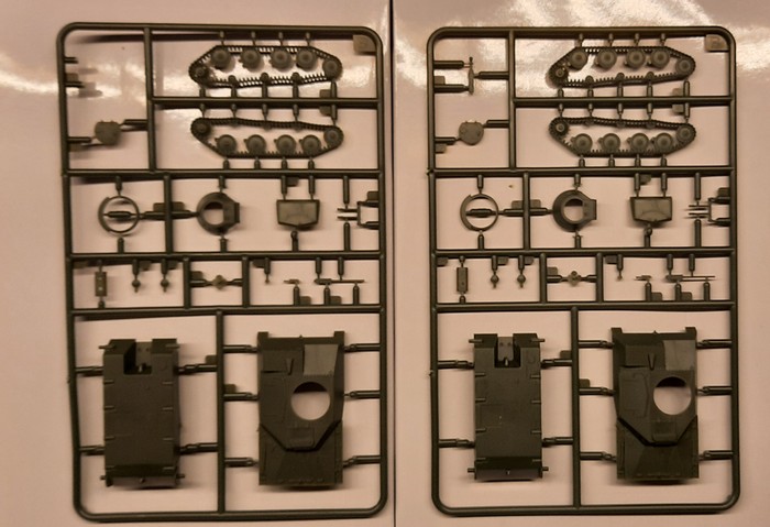 Schwimmpanzer T-40 / T-40S ( S-Model PS720198 / PS720199 ) findet auf einem einzigen Gussast Platz.