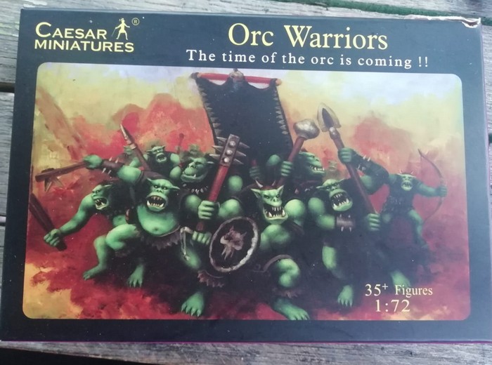 Diese Packung Orks von Cesar benutzte Doncolor für seine Bestückung des Spiels mit Spielfiguren.