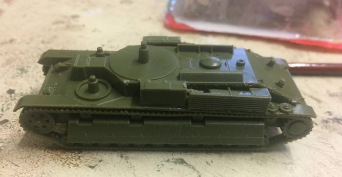 Der Zvezda 6247 T-28 Soviet heavy tank (1:100) fertig gebaut (Foto: XENA)