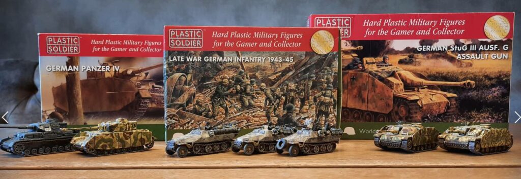 Es waren einmal von PSC eine Packung Panzer IV, eine Packung Halbketten, eine Packung StuGs...