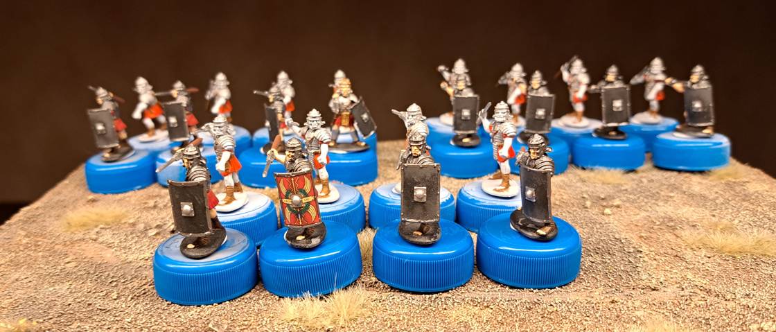 24 weitere Krieger aus dem Set Warlord Games Hail Cesar Early Imperial Romans Legionaries and Scorpion