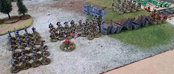 Die Unikornische Leibgarde und ihre Bogenschützen bei der Epic-SAGA-Battle.