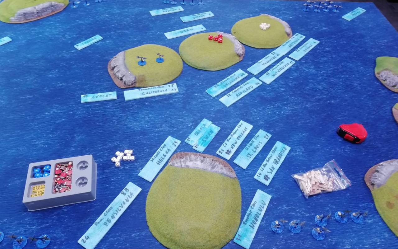 Der Spieltisch "Pearl Harbor" nach Victory at sea. (Foto: Doncolor)