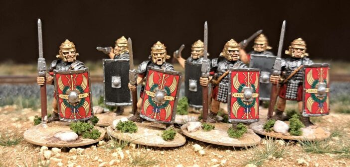 Die Warlord Games Hail Cesar Early Imperial Romans Legionaries aus dem letzten Haul bei Phantasos.