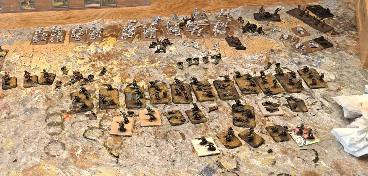 Die zweite Briten-Kompanie nach PBI-Standard. Die FoW-Bases sowie einige Eigenanfertigungen sind erkennbar.