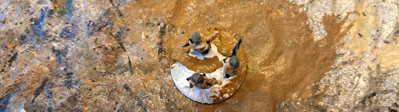 Auftrag der Erdfarbe