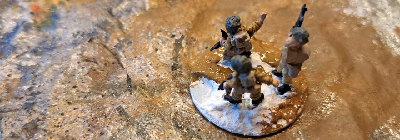 Auftrag der Erdfarbe