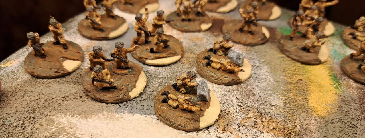 Die Wasserstellen auf den Bases sind mit "36314" grundiert.