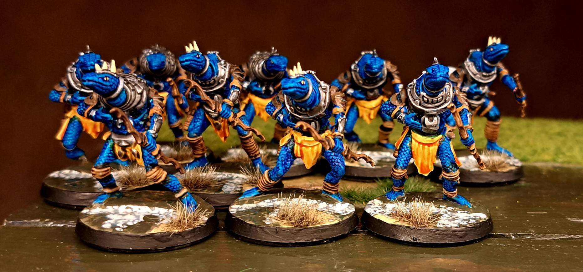 Blaue Schlangenkrieger: Wasserlauf mit Stromschnelle