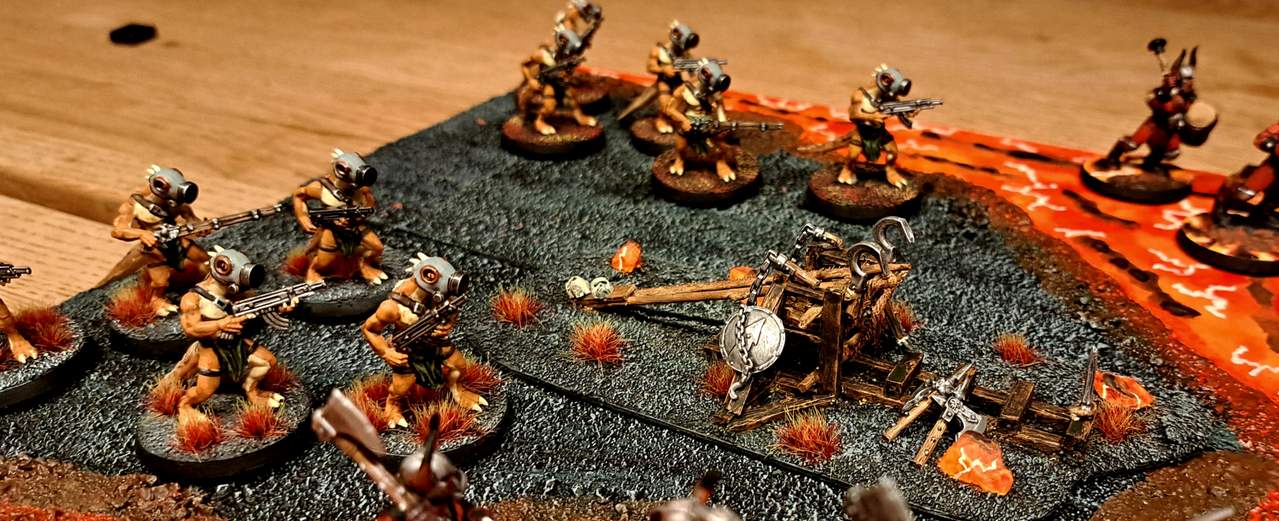 Die Hölle und die Höllenhunde der Chaos-Barbaren.
